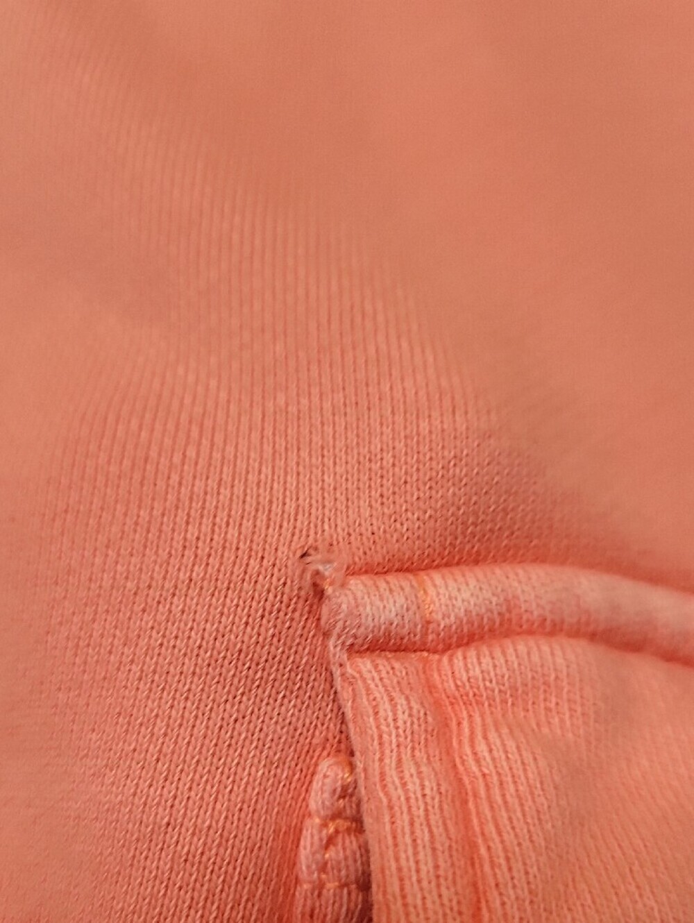 Aerie Coral Pink Oversized Zip Up Hoodie Cropped Front Pocket Sweatshirt Medium - Picture 7 of 12